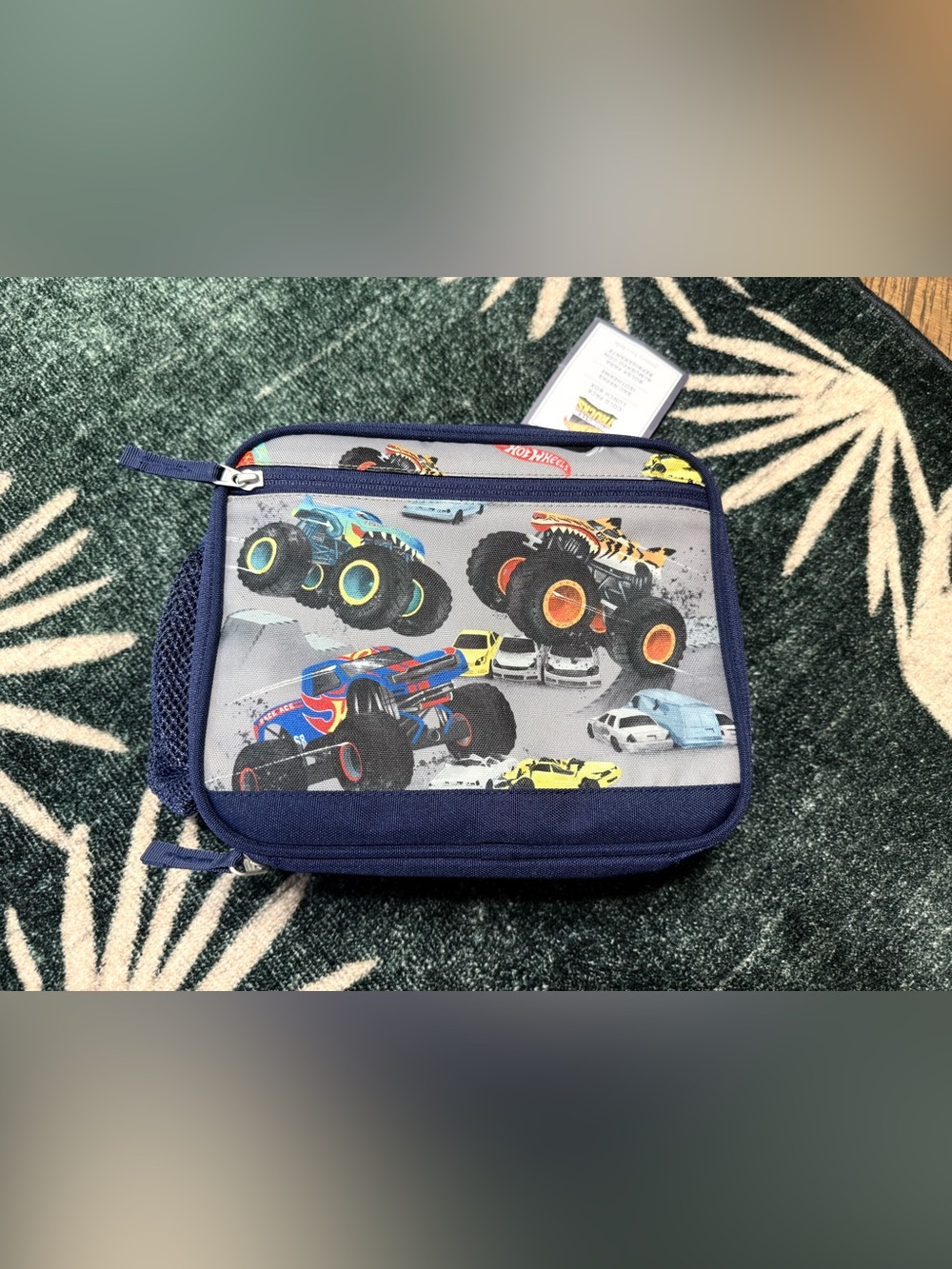 NWT Pottery Barn Kids Hot Wheels Monster Truck Lunch Box
